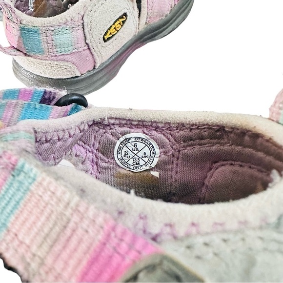Keen Venice H2 Toddler Girls Pink Striped Pastel Water Sandals Size 6 - Picture 10 of 10